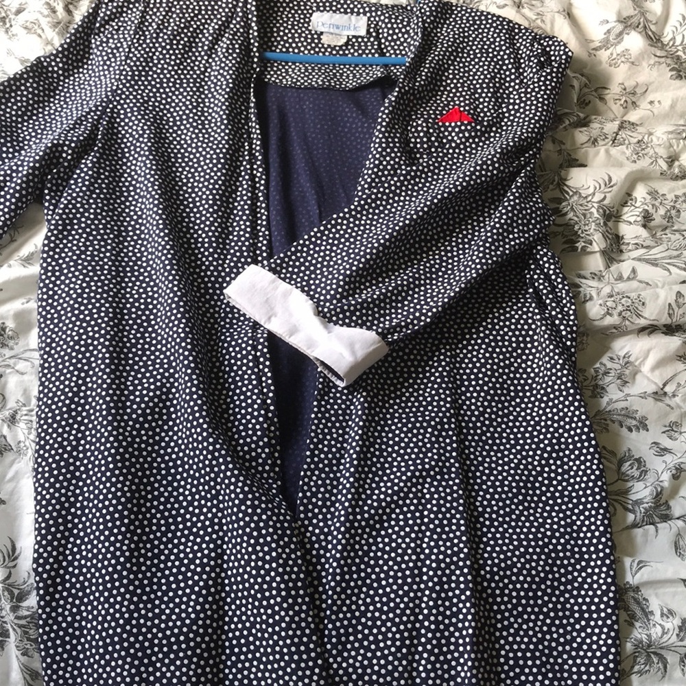 Long polka dot blazer